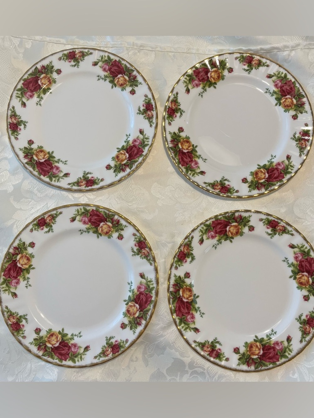 Royal Albert Old Country Roses Salad Plates Set of 4